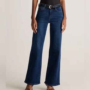 Quince Bella Stretch Wide Leg Jeans - Midnight Blue